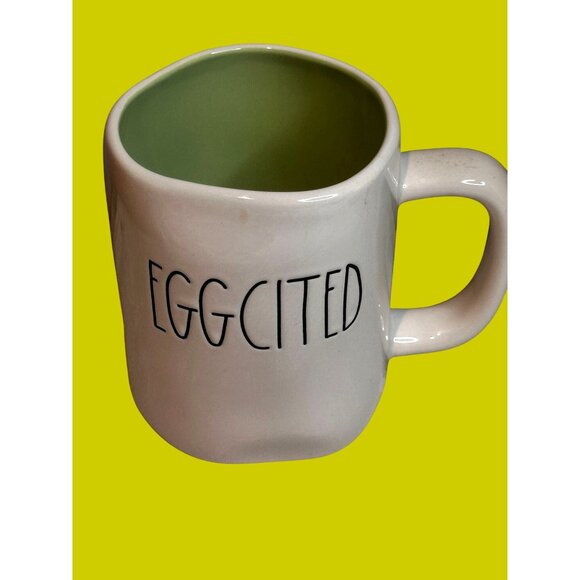 Rae Dunn Mug Rae Dunn EGGCITED Coffee Tea Mug Cup 18 Oz Ceramic Easter Magenta - Picture 3 of 5